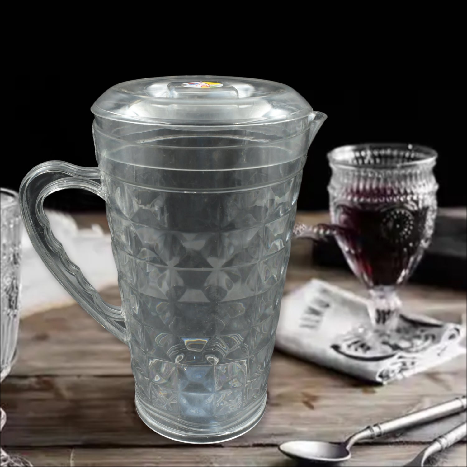 3692  Mocktail Pet Jug  Plastic Jug With Lid Drinking Beverage Jag Transparent Tableware  Reusable Bpa Free Plastic Water Jug For Home Use Perfect For Home Restaurants 3692  Mocktail Pet Jug  Plastic Jug With Lid Drinking Beverage Jag Transparent Tableware  Reusable Bpa Free Plastic Water Jug For Home Use Perfect For Home Restaurants